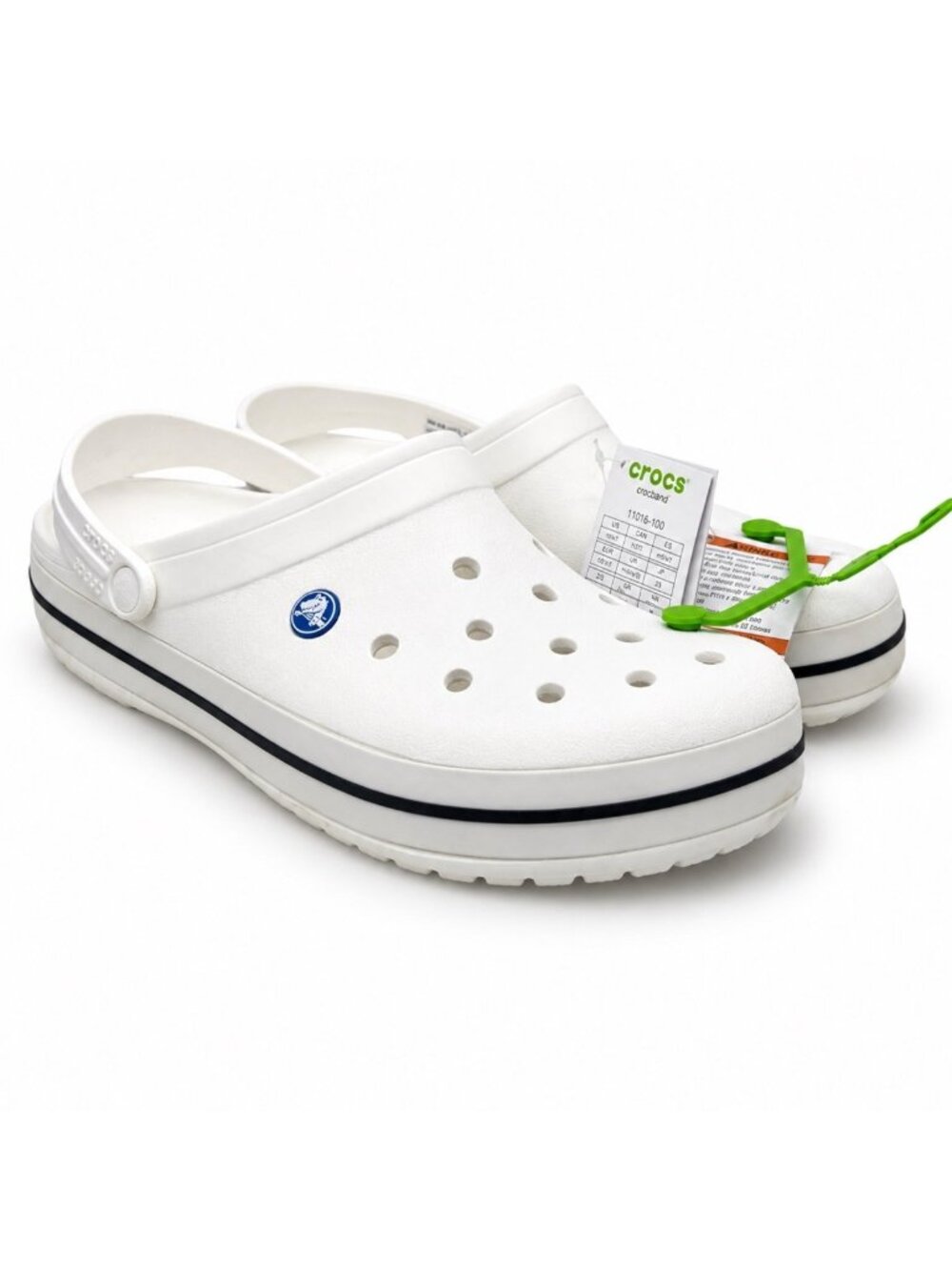 Crocs Crocband Clogs White Men’s 11 Women’s 12 Slip On Water Shoes New